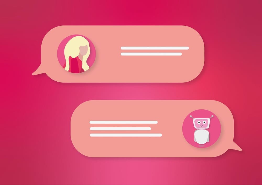 Chat von User mit Chatbot